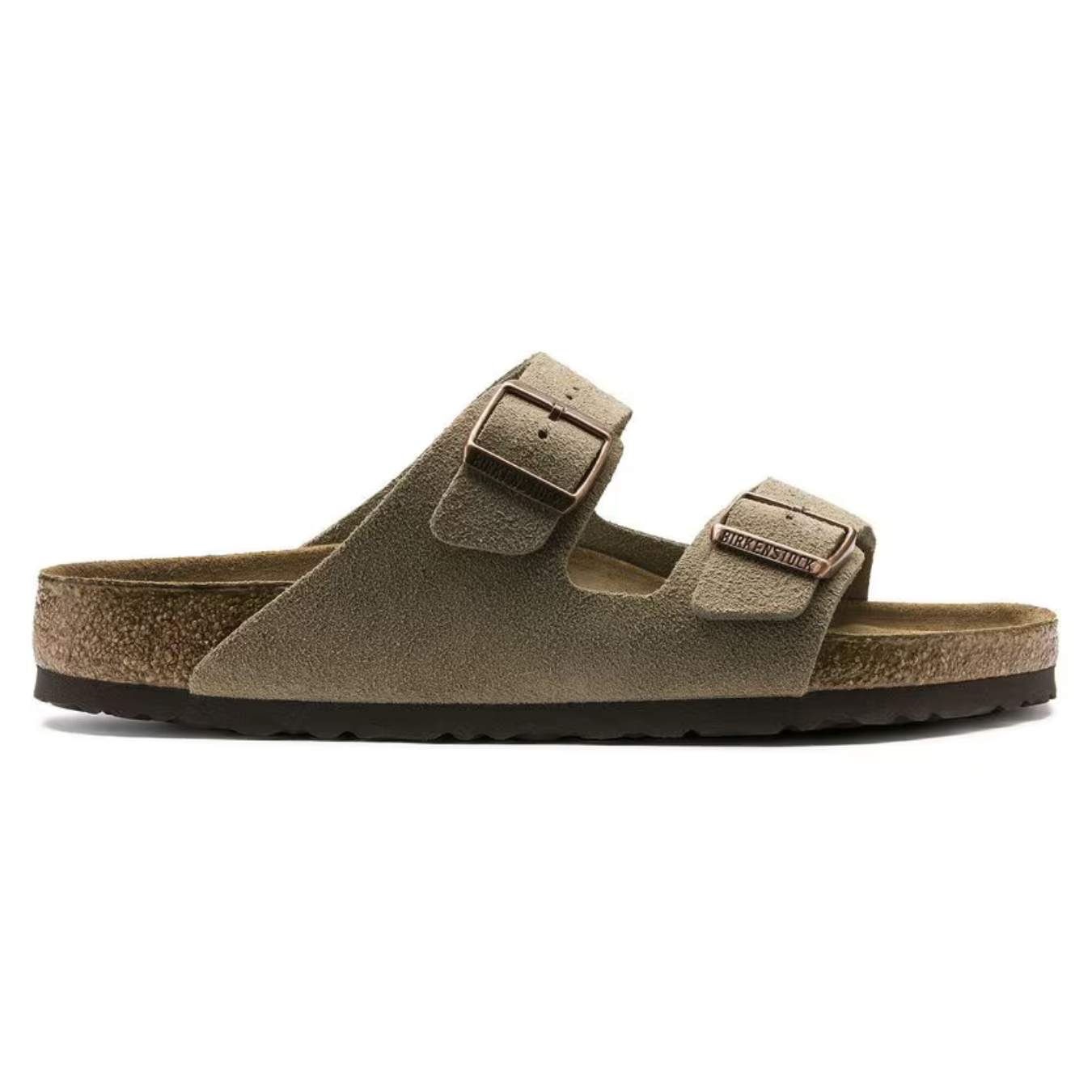 Birkenstock Arizona Taupe Suede Sandals – Two-Strap Leather Comfort Sandals