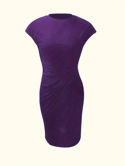 Milani | Women’s Knee-Length Sheath Dress with Ruched Waist