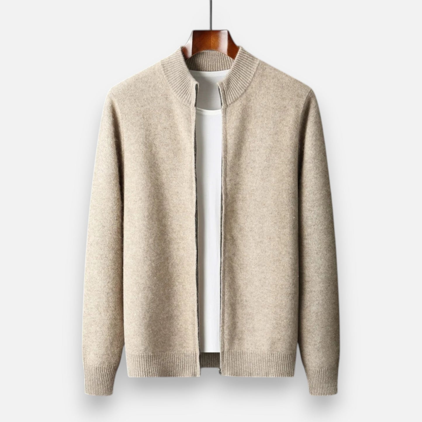 Ravender | Men’s Zipped Merino-Knit Sweater
