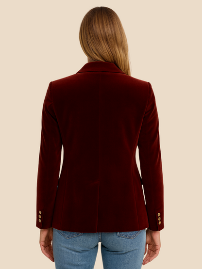 Emerald Grace | Women’s Velvet Blazer