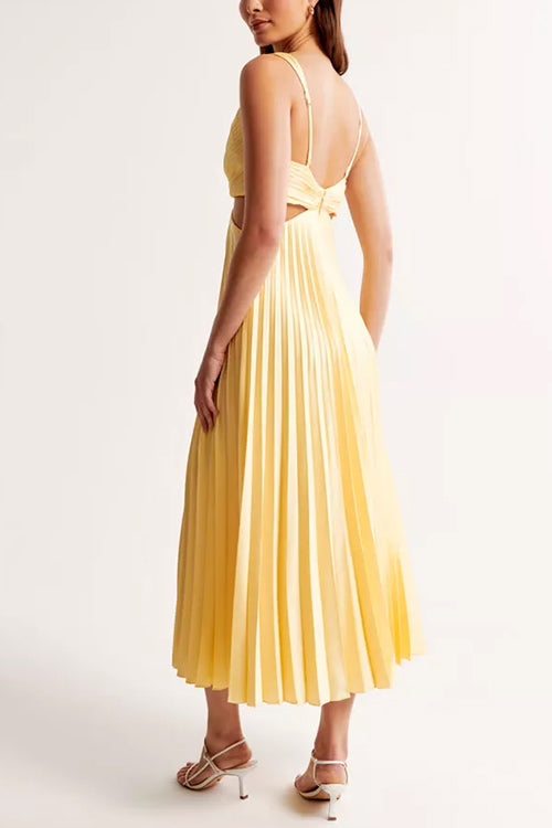 Aitana | Women’s V-Neck Pleated Maxi Dress