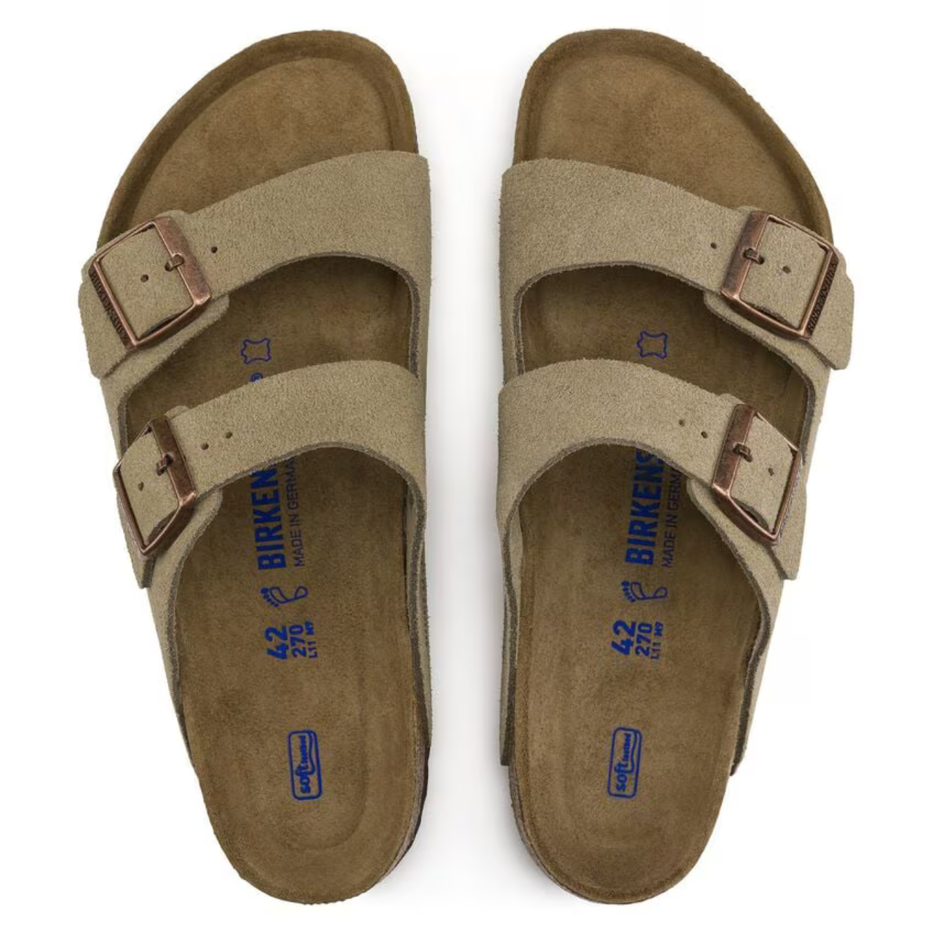 Birkenstock Arizona Taupe Suede Sandals – Two-Strap Leather Comfort Sandals