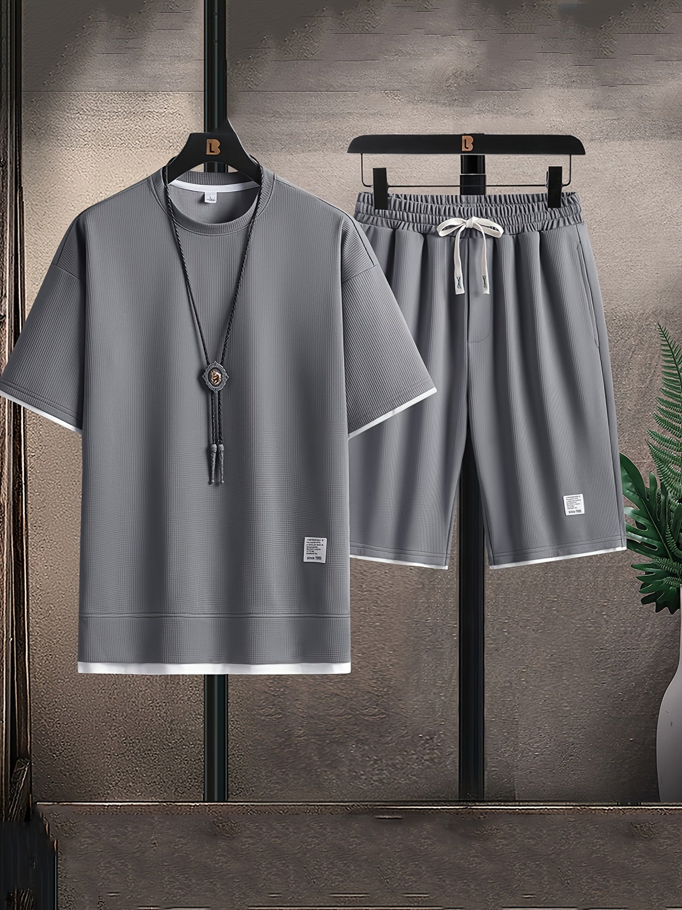 Orvan | Men’s Waffle-Knit Two-Piece Lounge Set