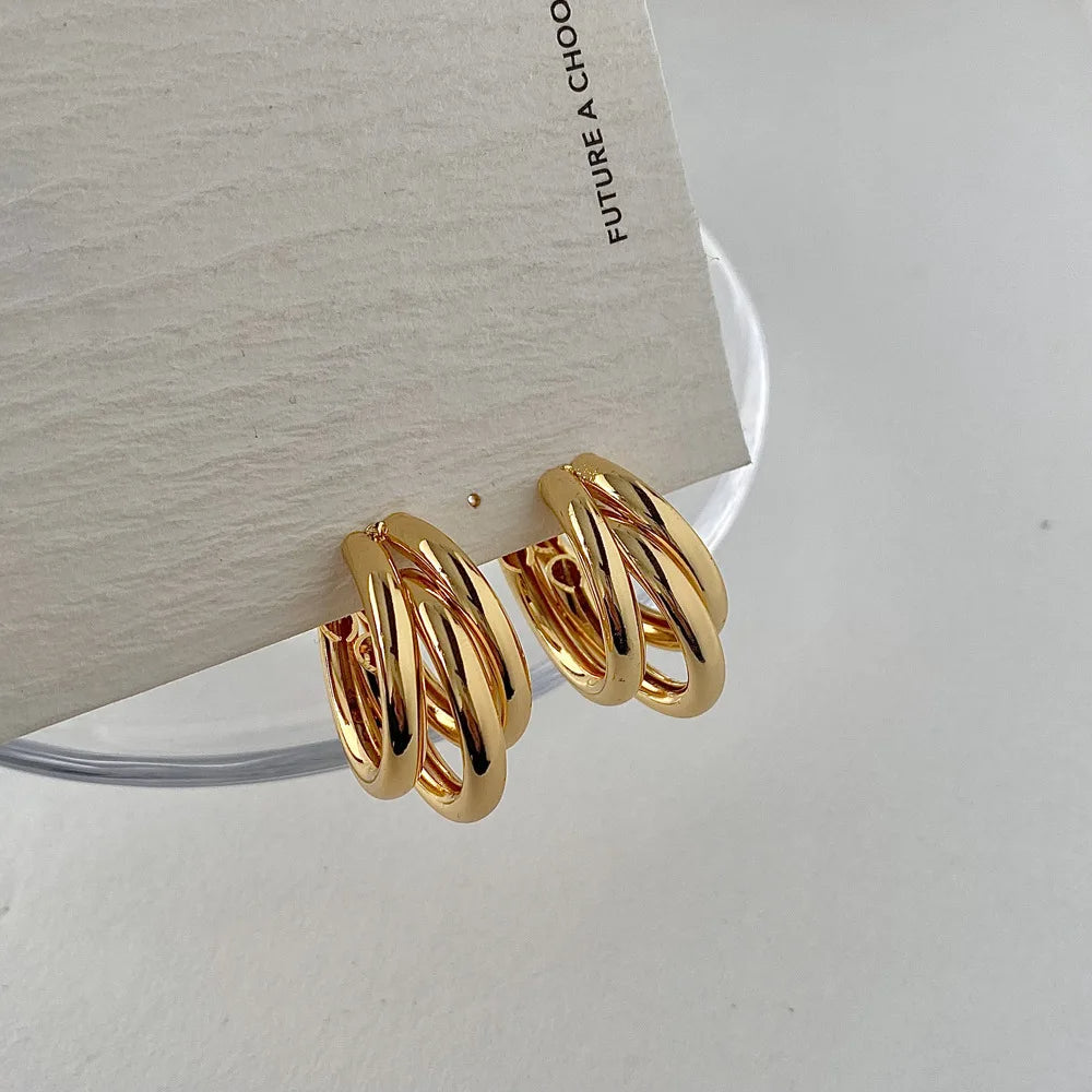 Pryelle | Women’s Triple-Band Hoop Earrings