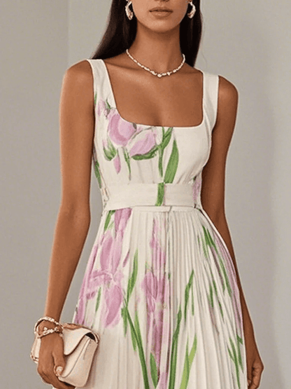 Celina | Sleeveless Chiffon Maxi Dress