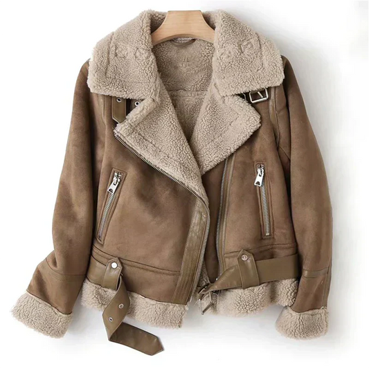 Jaziel | Women’s Belted Leather Jacket