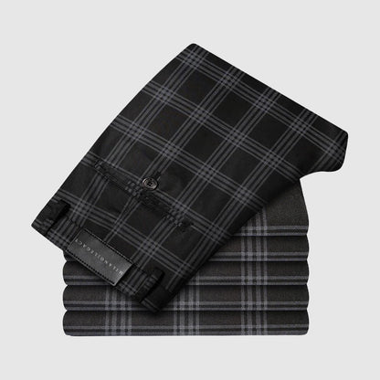 August | Men’s Plaid Straight-Leg Pants