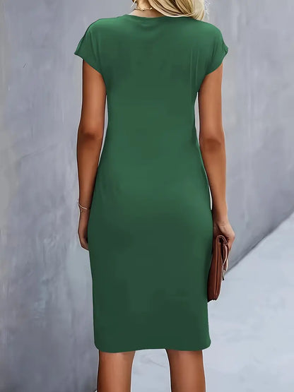 Milani | Women’s Knee-Length Sheath Dress with Ruched Waist