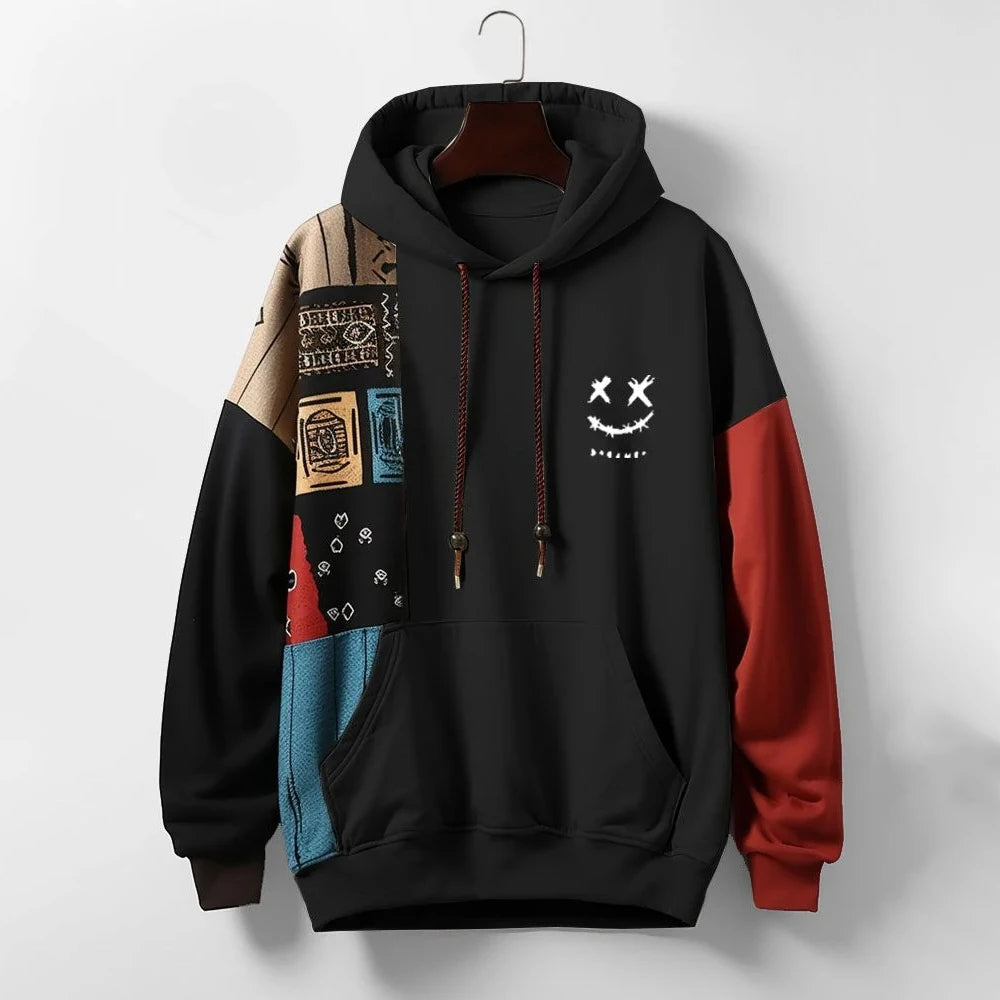 Colven | Men’s Vibrant Patterned Cotton-Blend Hoodie