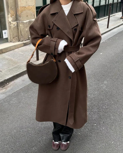 Wool-Blend Trench | Women’s Tailored Longline Coat