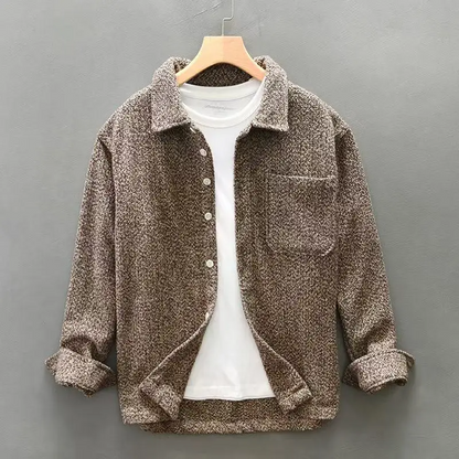 Marvello | Men’s Cashmere-Blend Button-Up Shirt