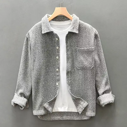 Marvello | Men’s Cashmere-Blend Button-Up Shirt