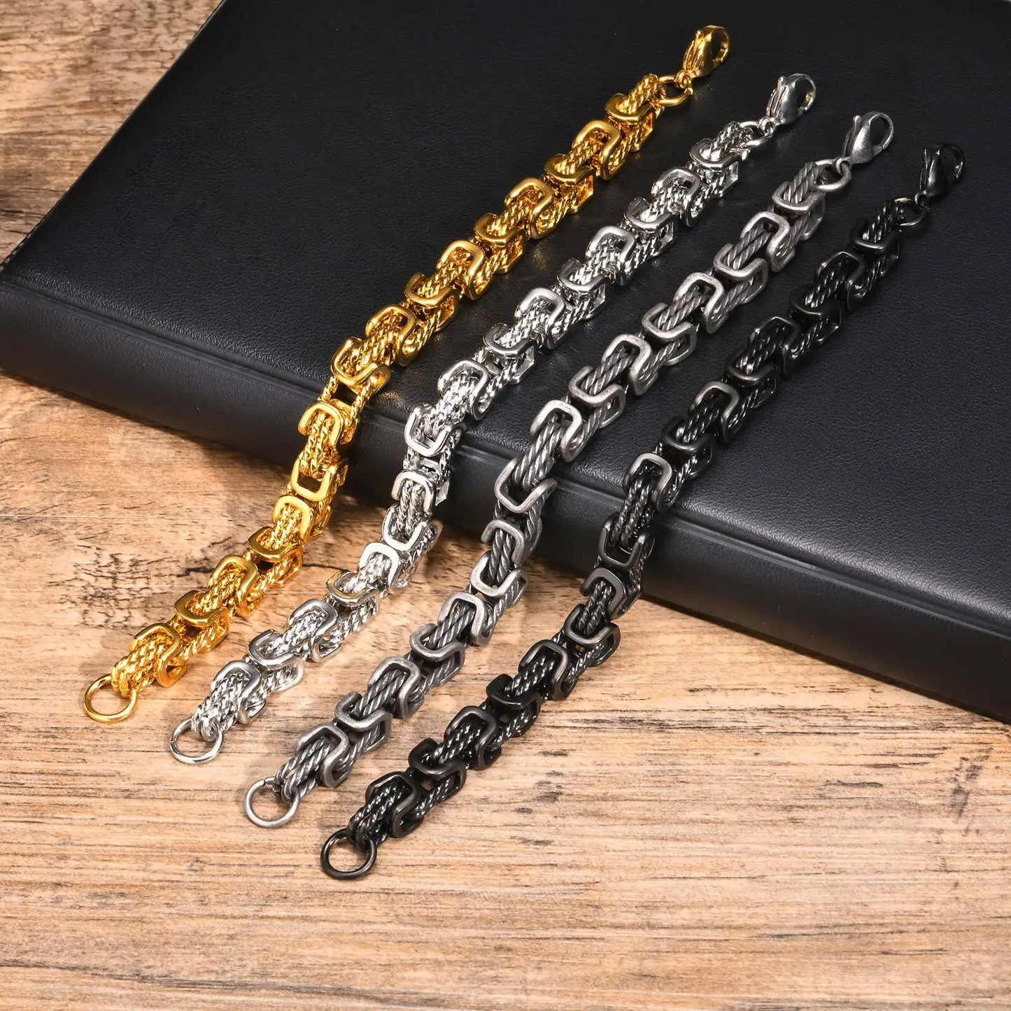 Oxmar | Men’s Woven-Core Stainless Steel Bracelet