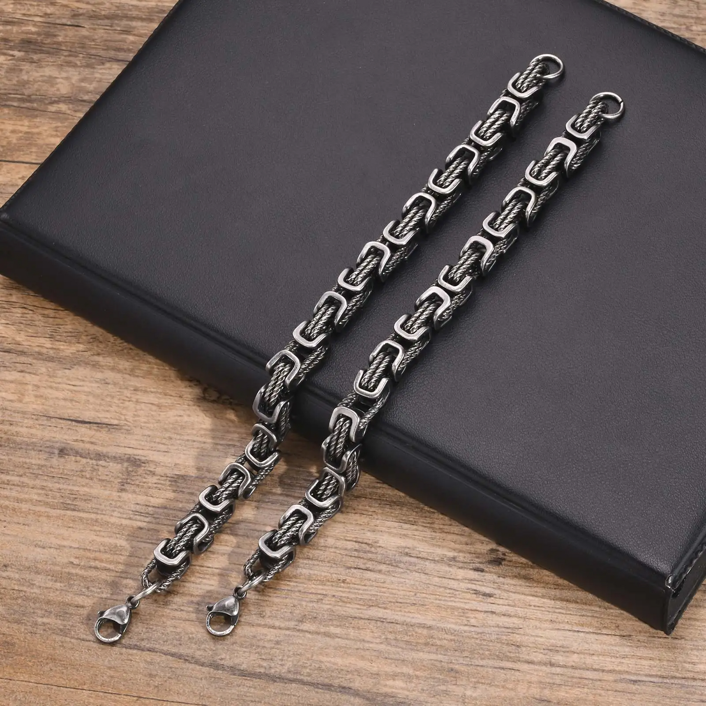 Oxmar | Men’s Woven-Core Stainless Steel Bracelet