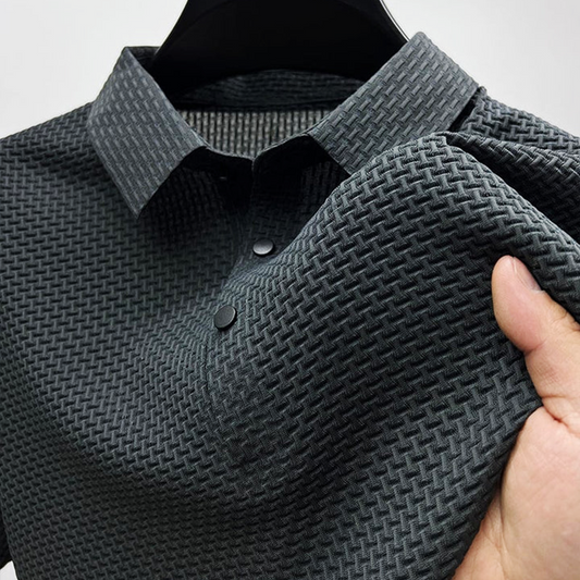 Elian | Men’s Textured Short Sleeve Polo Shirt