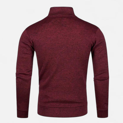 Riverton | Men’s Zip Jacket – Refined Knit Autumn Elegance