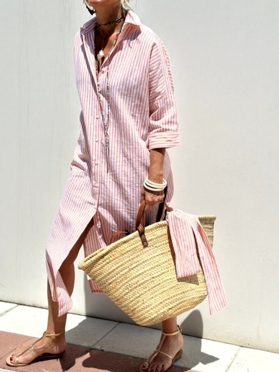 Aliyah | Women’s Striped Shirt Dress
