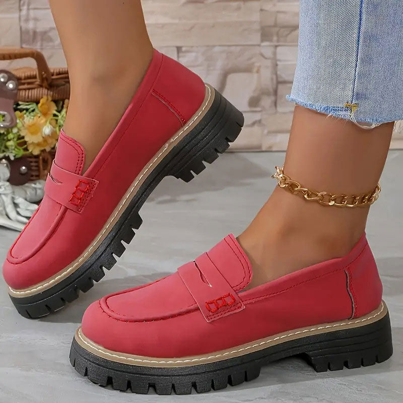 Faith | Women’s Suede Chunky Sole Loafers