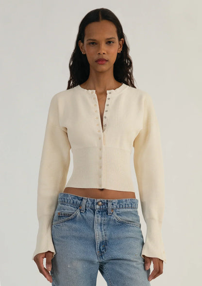 Mara | Women’s Cropped Button-Up Cardigan